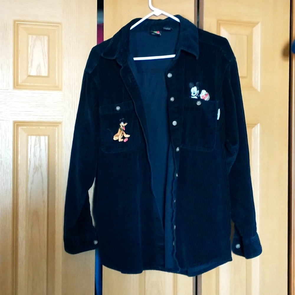 Mickey Unlimited Large Black Corduroy Jacket